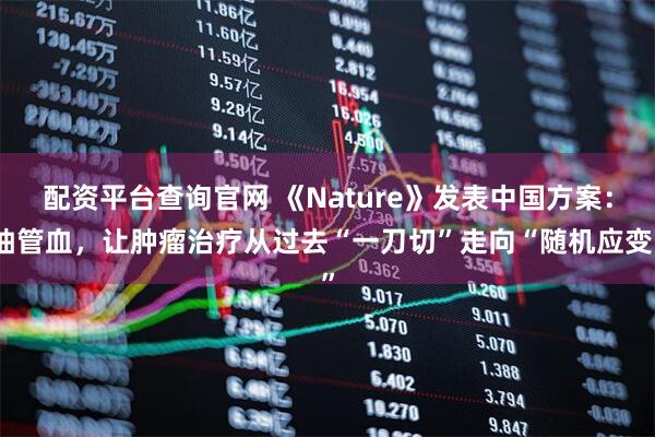 配资平台查询官网 《Nature》发表中国方案：抽管血，让肿瘤治疗从过去“一刀切”走向“随机应变”
